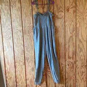Spaghetti strap jersey jumpsuit